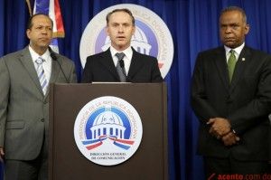 Ejecutivos de Falconbrige y Félix Nova senador de Monseñor Nouel