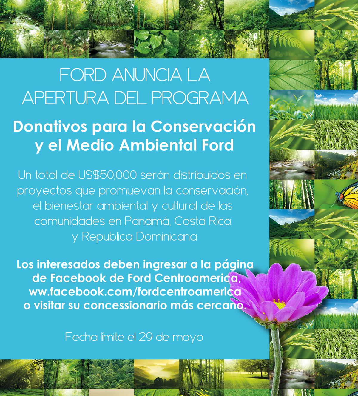 Ford abre convocatoria para la 14a edición del programa Donativos para la Conservación y el Medio Ambiente.