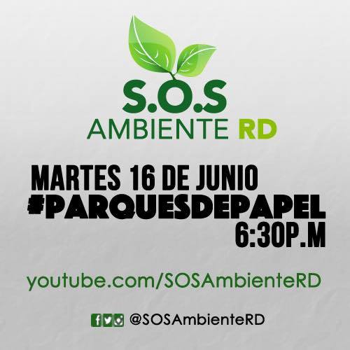 El Parque Nacional Sierra de Bahoruco alberga bosques nublados y latifoliados, estos son esenciales para el sostenimiento del río Pedernales, el cual beneficia a numerosas comunidades rurales dominicanas y haitianas ubicadas allí, además de los pueblos de Pedernales (RD) y Ansapit (Haití).  También alberga la mayor parte de las especies endémicas, migratorias y de rango restringido para la isla de La Española, de las cuales 58 se encuentran en la lista roja de especies amenazadas, siendo 27 de estas especies endémicas. Entre ellas: reptiles, anfibios, insectos, mamíferos, aves y plantas.   En este Parque pueden observarse 32 de las 34 especies de aves endémicas de La Española, por lo que ha sido incluido entre las Áreas Importantes para la Conservación de Aves de la RD. La Sierra es también hábitat de los dos únicos mamíferos terrestres que sobreviven en la isla: la jutía y el solenodonte de La Española. Por todo esto, además de ser una de las áreas núcleo de la Reserva de Biósfera Jaragua-Bahoruco-Enriquillo, el Parque Nacional Sierra de Bahoruco ha sido designado un Área Clave para la Biodiversidad del Caribe (KBA).   Actualmente ciertas áreas ubicadas dentro de los límites del Parque Nacional Sierra de Bahoruco están siendo afectadas por una agresiva expansión agrícola ilegal que sirve para el beneficio de unos pocos empresarios dominicanos. Aumentando la amenaza, algunas áreas de bosque nublado han sido reforestadas por el propio Ministerio de Medio Ambiente con especies no nativas (Pino hondureño y Grevillea australiana), las cuales continúa propagando en sus viveros locales. Estas especies nada aportan a la restauración de lo perdido ni permiten la regeneración natural del bosque nativo, siendo desiertos de biodiversidad.    #ParquesDePapel es una campaña que nace del grupo SoS Ambiente RD con el objetivo de articular esfuerzos por una República Dominicana con un Sistema de Áreas Protegidas bien delimitadas, señalizadas y protegidas en el territorio físico.   Hoy martes 16 de junio a las 6:30 P.M. se estrenará el primer documental de la serie #ParquesDePapel a través de nuestras redes (@sosambienterd) y canal de YouTube. Súmate a esta lucha y ayúdanos a salvar los pocos bosques que nos quedan.