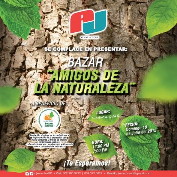 Fundación Bosque Sagrado les invita a participar en el BAZAR AMIGOS DE LA NATURALEZA